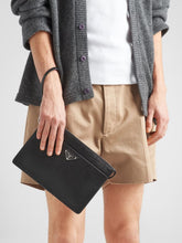 Prada Black Saffiano Leather Pouch