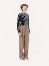 Valentino Garavani Beige Cuffed Natté Wool Trousers