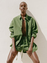 Matteau Green Relaxed Poplin Shirt