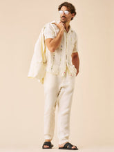 120% Lino Butter Floral Linen Short Sleeve Shirt