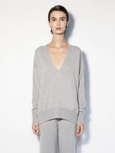 Paula V-Neck Light Grey Cashmere Sweater