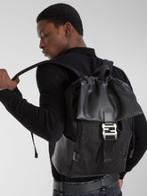 Fendi Black Flux Backpack in FF Nylon and Calf Leather
