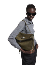 Balenciaga Khaki Rodeo Suede Medium Handbag