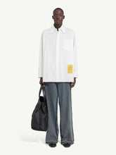 MM6 Maison Margiela White Poplin Shirt with Yellow Patch