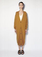 Paula Long Mustard Cashmere Cardigan