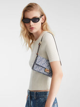 Blue FF Jacquard Wallet on Chain