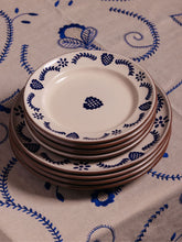 House of Capricorn Hand-Painted Viana Blue Sandstone Dessert Plate