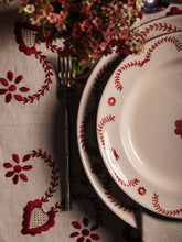 House of Capricorn Hand-Painted Viana Red Sandstone Dessert Plate