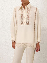Zimmermann Cream Illuminate Trimmed Shirt