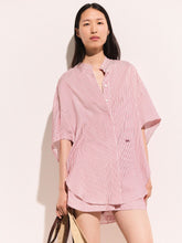 Stella McCartney Red Striped Organic Silk Shirt