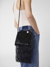Black Limited-Edition Falabella Sequin Fringe Tiny Tote Bag | PDP - Fashion Clinic