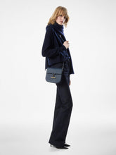 Tara Mini Crossbody in Blue Denim Leather