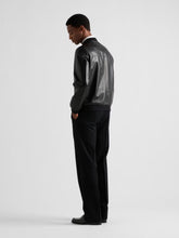 Prada Black Nappa Leather Bomber Jacket