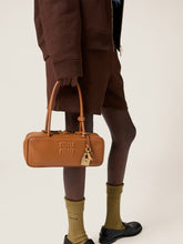 Miu Miu Cognac Leather Beau Top-Handle Bag
