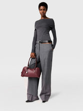 Stella McCartney Grey Melange Flannel Straight-Leg Trousers