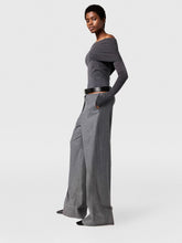 Stella McCartney Grey Melange Flannel Straight-Leg Trousers