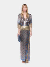 Rabanne Bandana Paisley Mesh Long Skirt