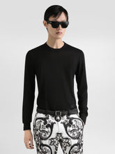 Dolce & Gabbana Black Silk Crewneck Pullover