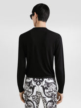 Dolce & Gabbana Black Silk Crewneck Pullover