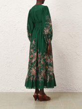 Zimmermann Green Multi Paisley Rhiannon Maxi Dress