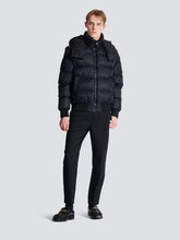 Balmain Black Monogram Padded Cropped Jacket