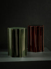 Serax Side Table Pawn Glazed Stoneware in Dark Green