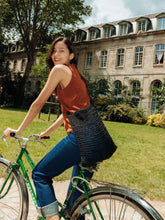 Dragon Diffusion Black Knit Hobo Leather Tote