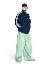 Balenciaga Green Striped Pyjama Trousers