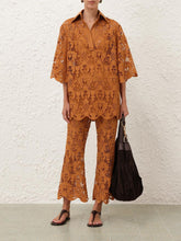 Zimmermann Biscuit Coco Lace Flare Pant