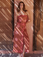 Johanna Ortiz Ancient Strapless Linen Dress