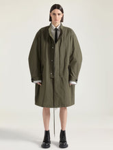 Givenchy Khaki Cotton Parka with Stamp Print