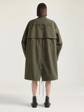 Givenchy Khaki Cotton Parka with Stamp Print