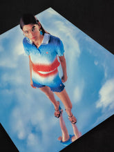 Casablanca Gradient Cropped Shirred Polo Shirt