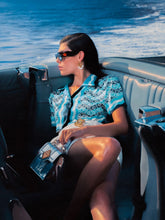 Casablanca Monogram Wave Silk Cropped Shirt