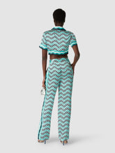 Casablanca Monogram Wave Silk Wide-Leg Trousers