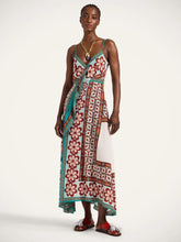 La DoubleJ Pagoda Placée Rust Crepe de Chine Dress