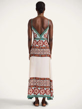 La DoubleJ Pagoda Placée Rust Crepe de Chine Dress