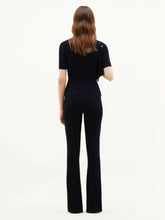 Courrèges Navy Reedition Rib Knit Sweater