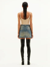 Courrèges Sand Reedition Rib Knit Tank Top