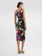 Dolce & Gabbana Floral Print Fitted Satin Dress