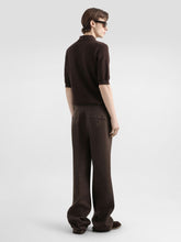 Dolce & Gabbana Brown Micro-Pattern Cotton Polo Shirt