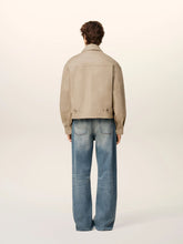 Ami Paris White Coffee Cotton Worker Jacket