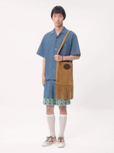 Valentino Garavani Denim Blue Bowling Shirt