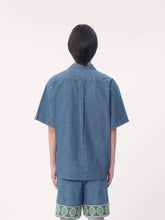 Valentino Garavani Denim Blue Bowling Shirt