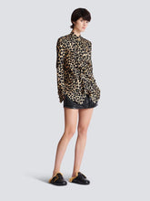 Balmain Leopard Print Ruffled Shirt