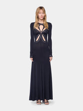 Rabanne Black Second-Skin Jersey Long Dress