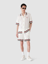 Casablanca Off-White Cotton Montagne Ondulée Short Sleeve Crochet Shirt