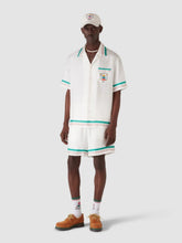 White Casa Way Short Sleeve Silk Shirt