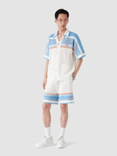 Casablanca Blue Cotton Tennis Short Sleeve Crochet Shirt