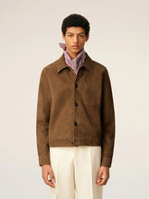 Ami Paris Hazelnut Brown Suede Buttoned Ami De Coeur Jacket